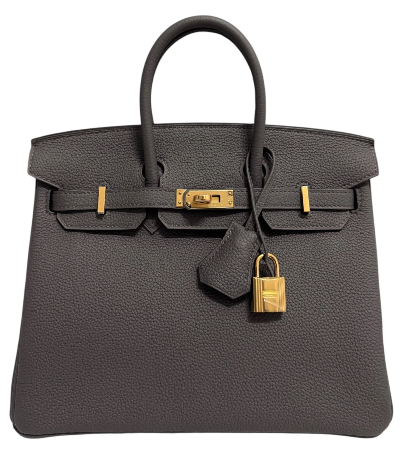 Hermes Etain Togo Birkin 25 Gold Hardware, 2022