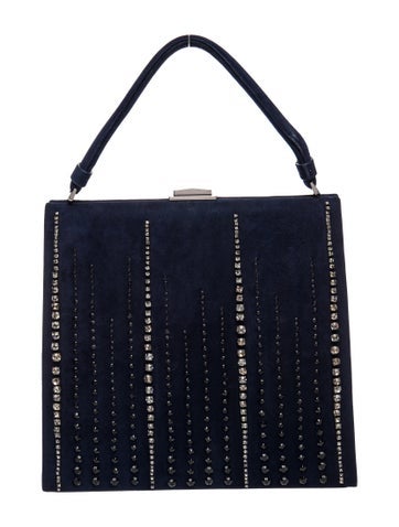 Valentino Suede Top Handle Bag