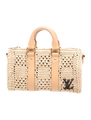 Raffia Top Handle Bag