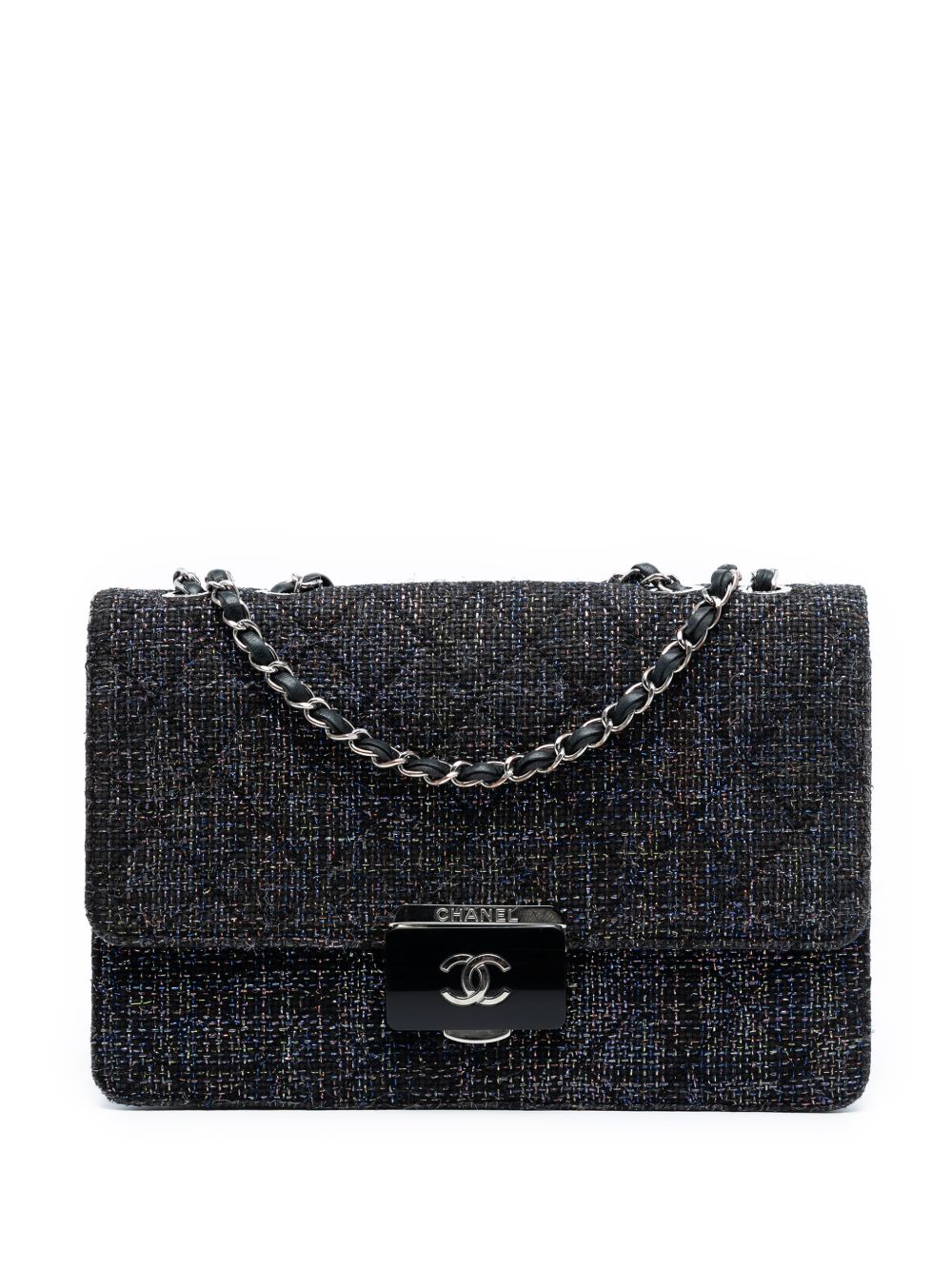 2016-2017 Large Quilted Tweed Beauty Lock Flap crossbody bag