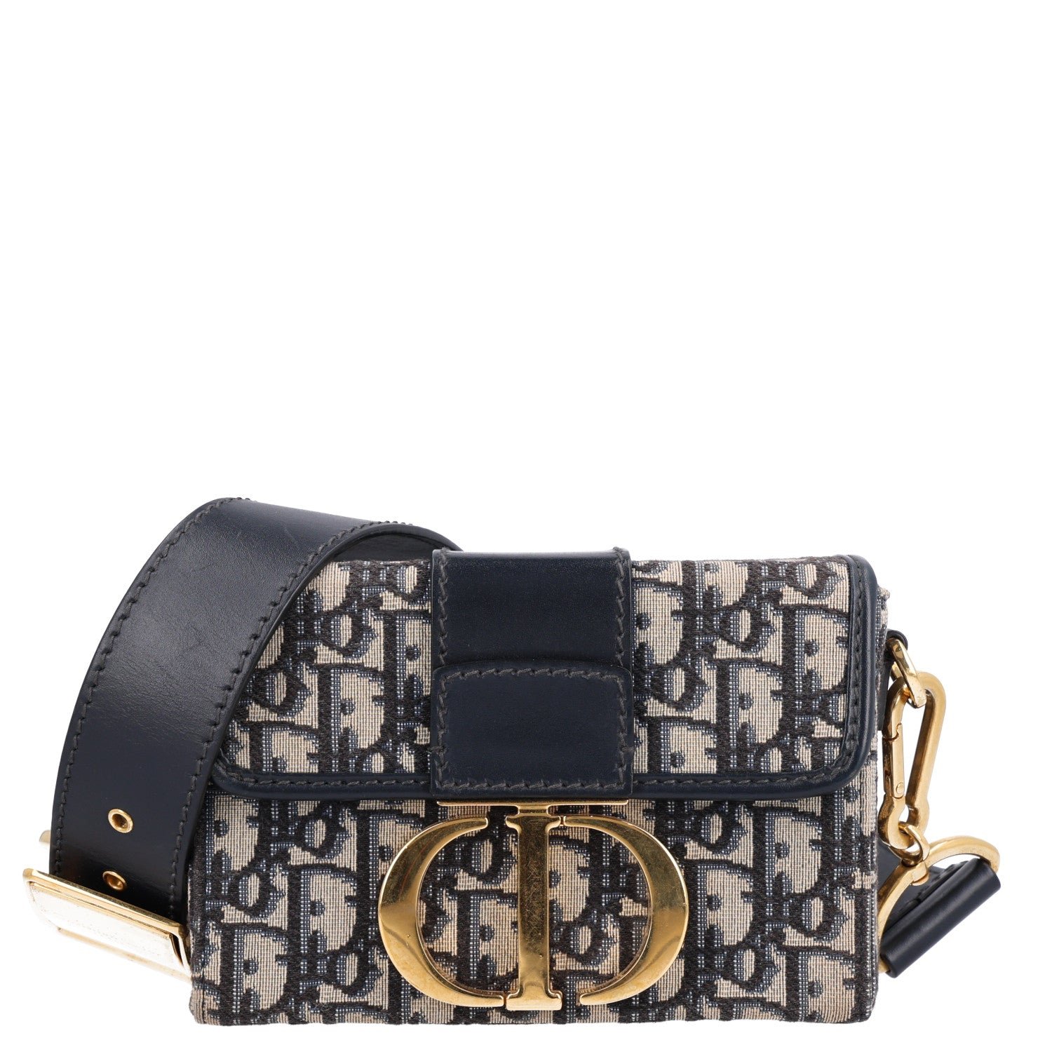 Christian Dior Oblique 30 Montaigne Box Bag Blue
