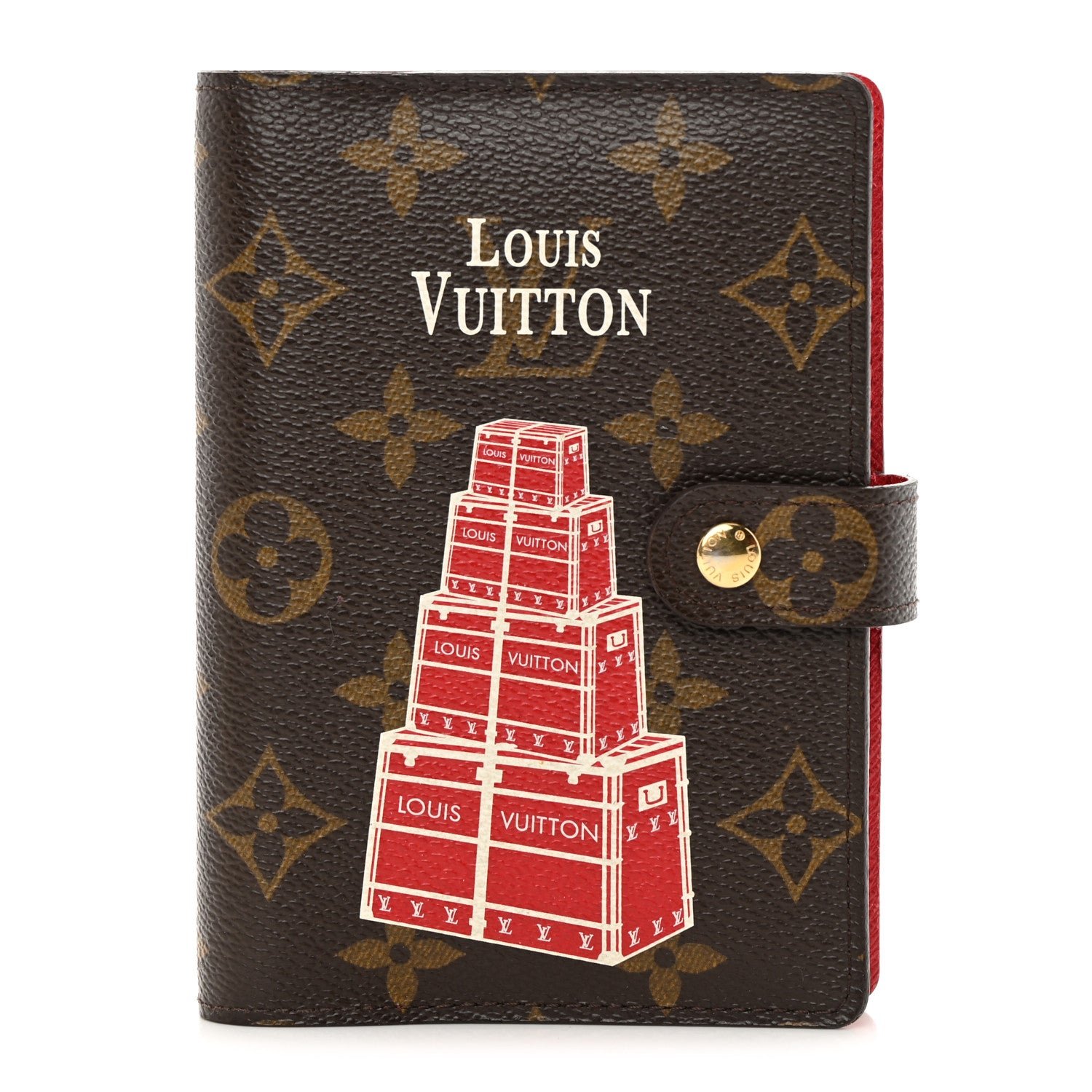 Louis Vuitton Monogram Malle Empilees Stacked Trunks Small Ring Agenda Cover