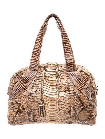Snakeskin Top Handle Bag