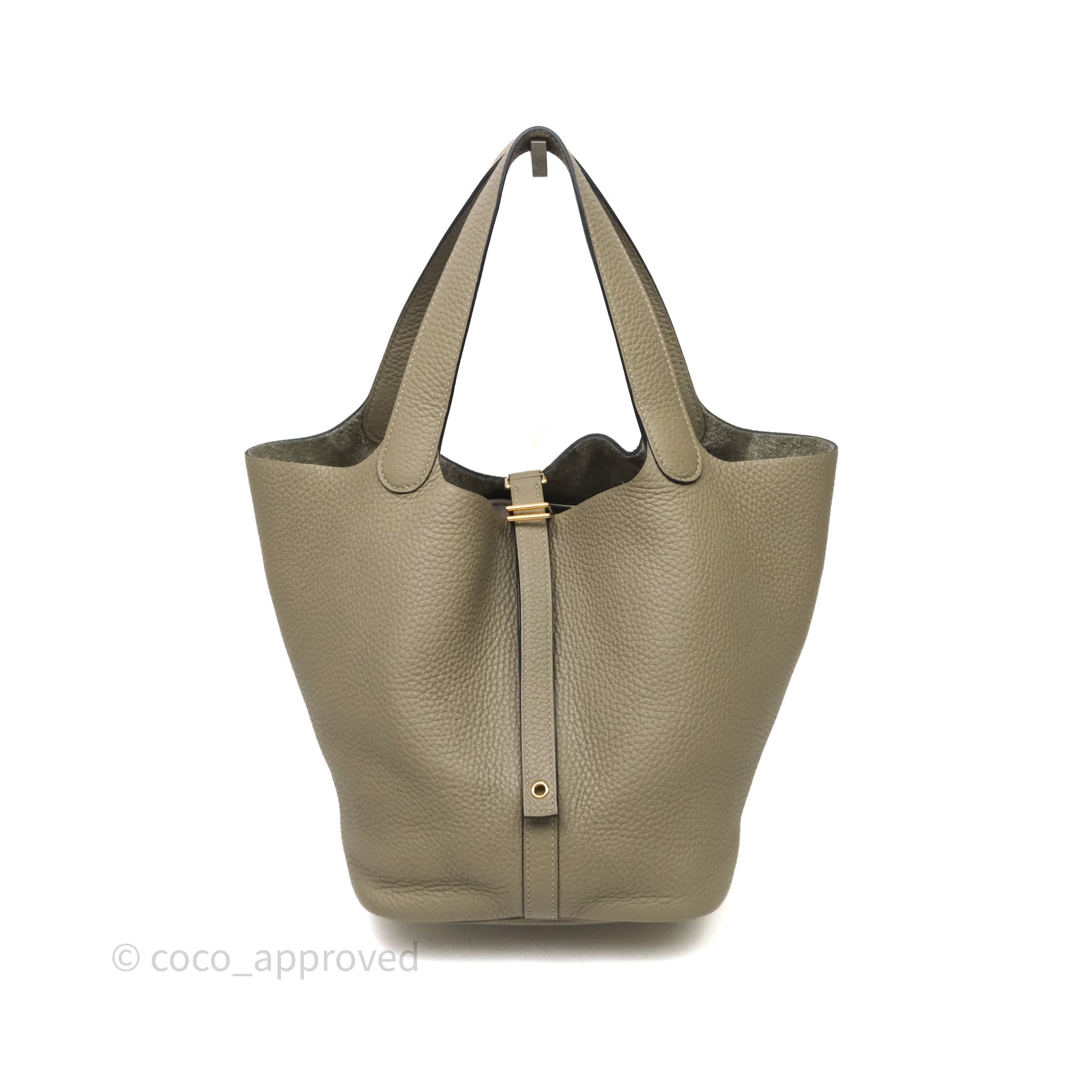 Hermes Hermès Picotin 22 Lock Sauge Q1 Clemence Gold Hardware
