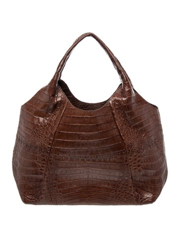 Nancy Gonzalez Crocodile Top Handle Bag