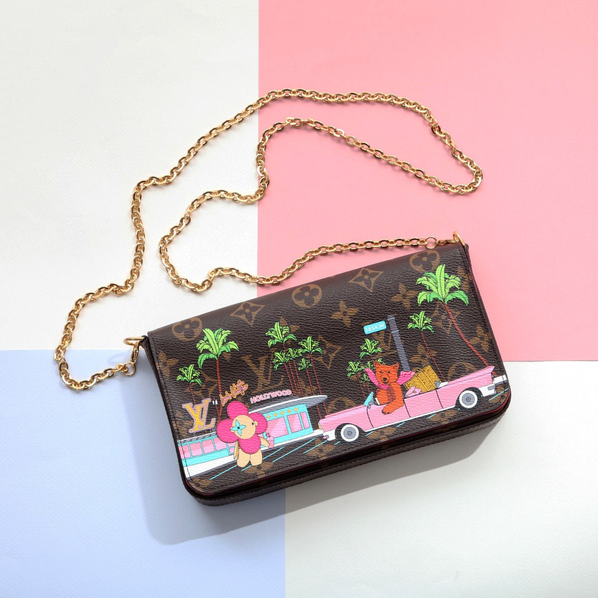 Louis Vuitton Louis Vuitton 2021 Monogram Christmas Animation Hollywood Félicie Pochette