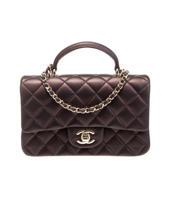 Chanel 2022 Iridescent Rectangular Mini Top Handle Flap Bag