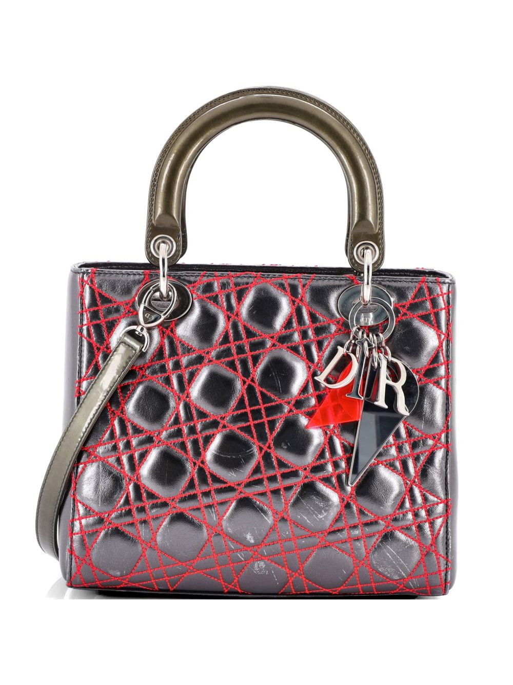 Lady Dior Bag Anselm Reyle Cannage Quilt Leather Medium satchel