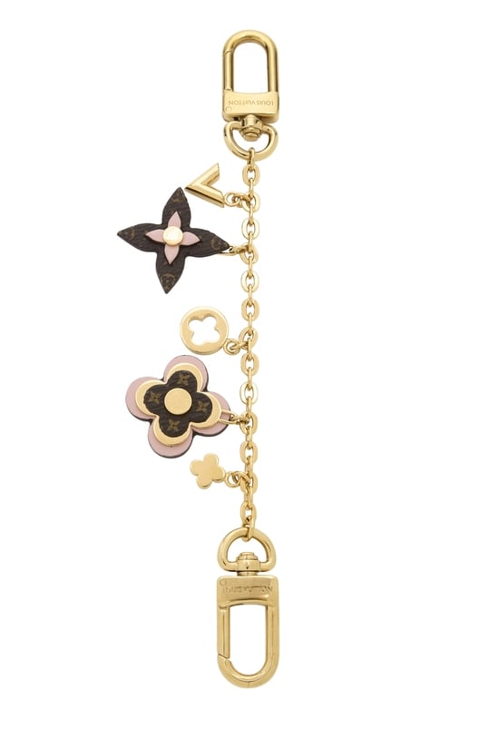 Gold & Multicolor Blooming Flowers Bag Charm