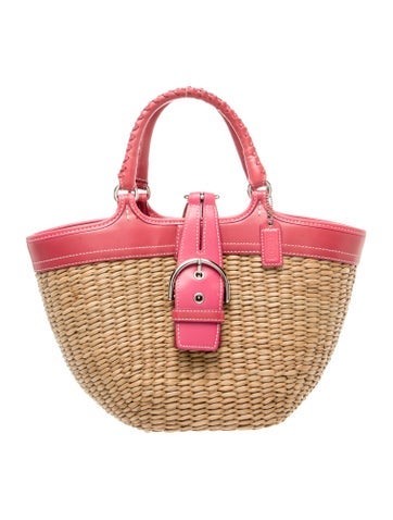 Straw Top Handle Bag