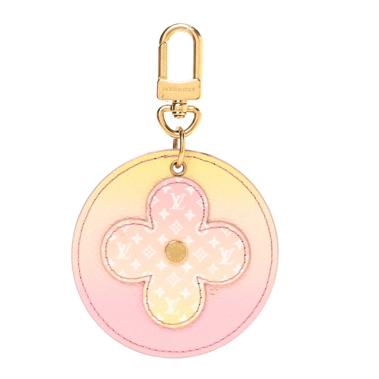 Louis Vuitton Monogram By The Pool Illustre Bag Charm Key Holder Light Pink