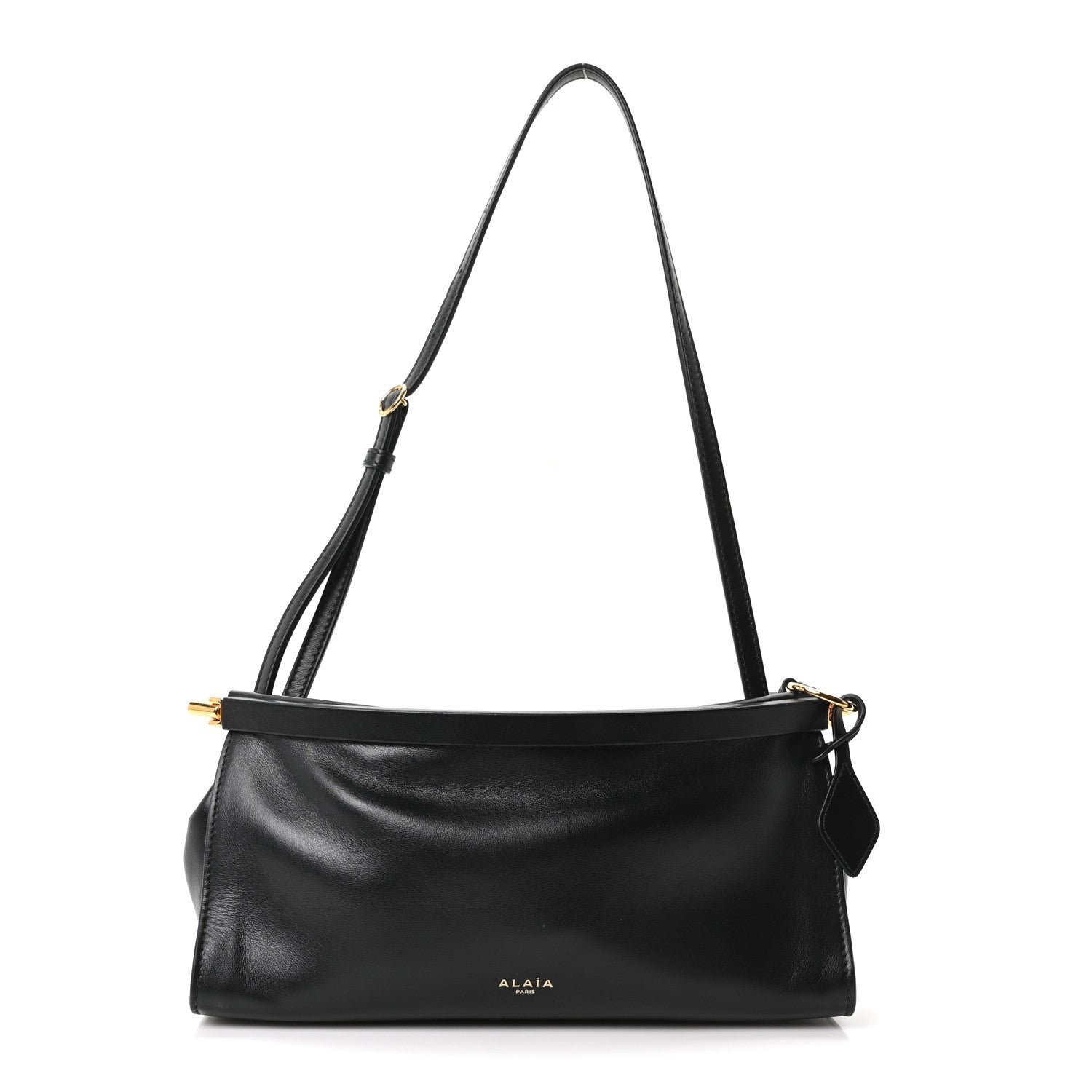 Alaia Alaia Calfskin Small Le Click East West Bag Black