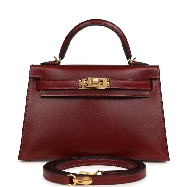 Hermes Hermes Kelly Sellier 20 Rouge H Box Gold Hardware