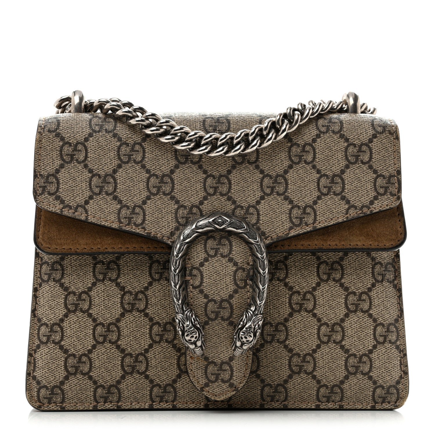 Gucci GG Supreme Monogram Mini Dionysus Shoulder Bag Taupe