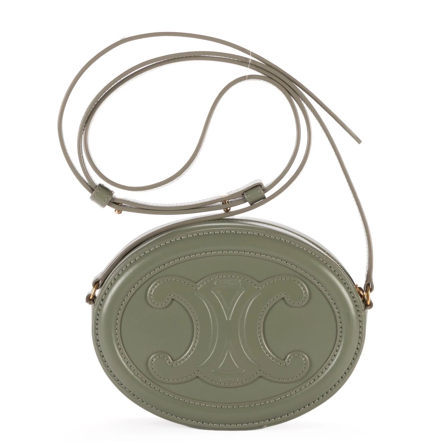 Leather Cuir Triomphe Oval Purse