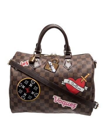 Louis Vuitton Damier Ebene Patches Speedy Bandouliere 30
