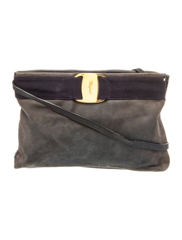 Ferragamo Suede Shoulder Bag