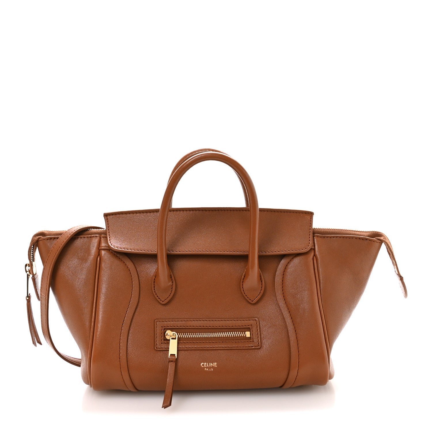 Celine Supple Shiny Lambskin Little New Luggage Soft Tan