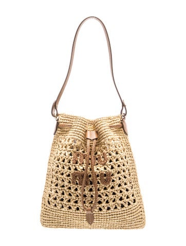 Raffia Bucket Bag