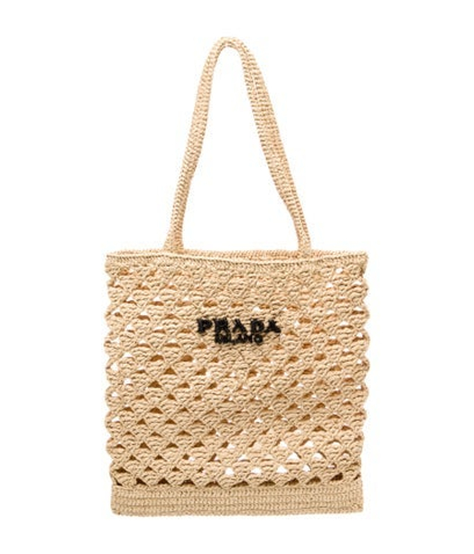 Prada Raffia Grass Shoulder Bag