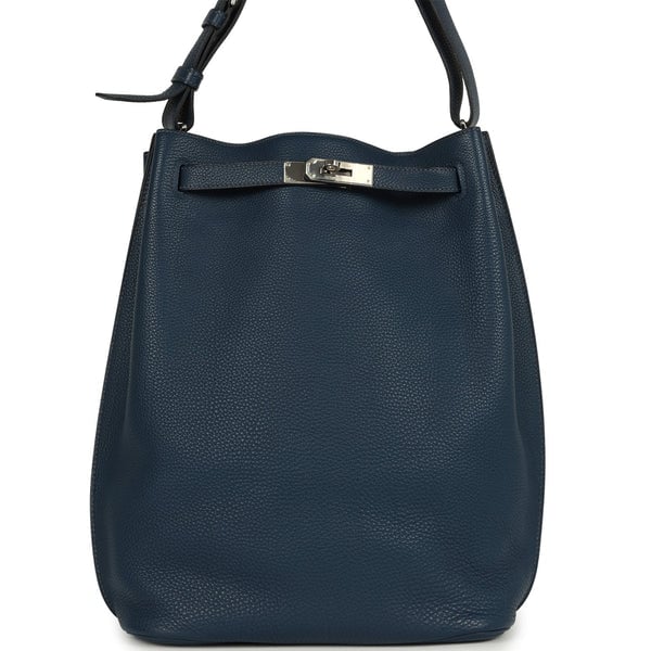 Hermes Pre-owned Hermes So Kelly 22 Bleu De Prusse Togo Palladium Hardware