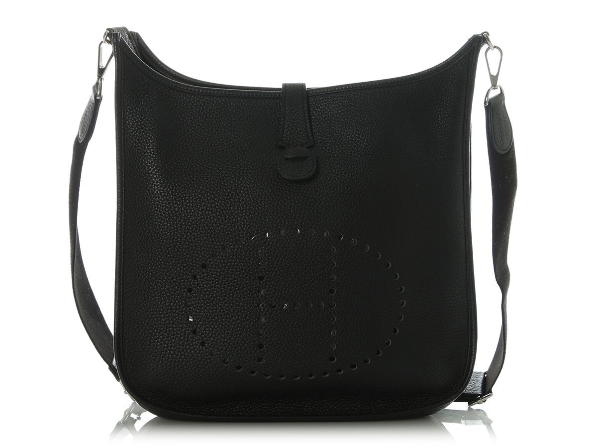 Hermès Black Cleménce Evelyne III GM
