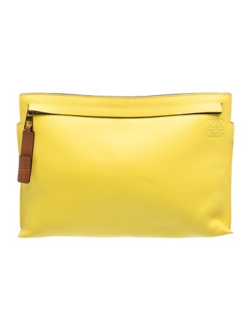 Leather loewe Oblong Leather pouch Large
