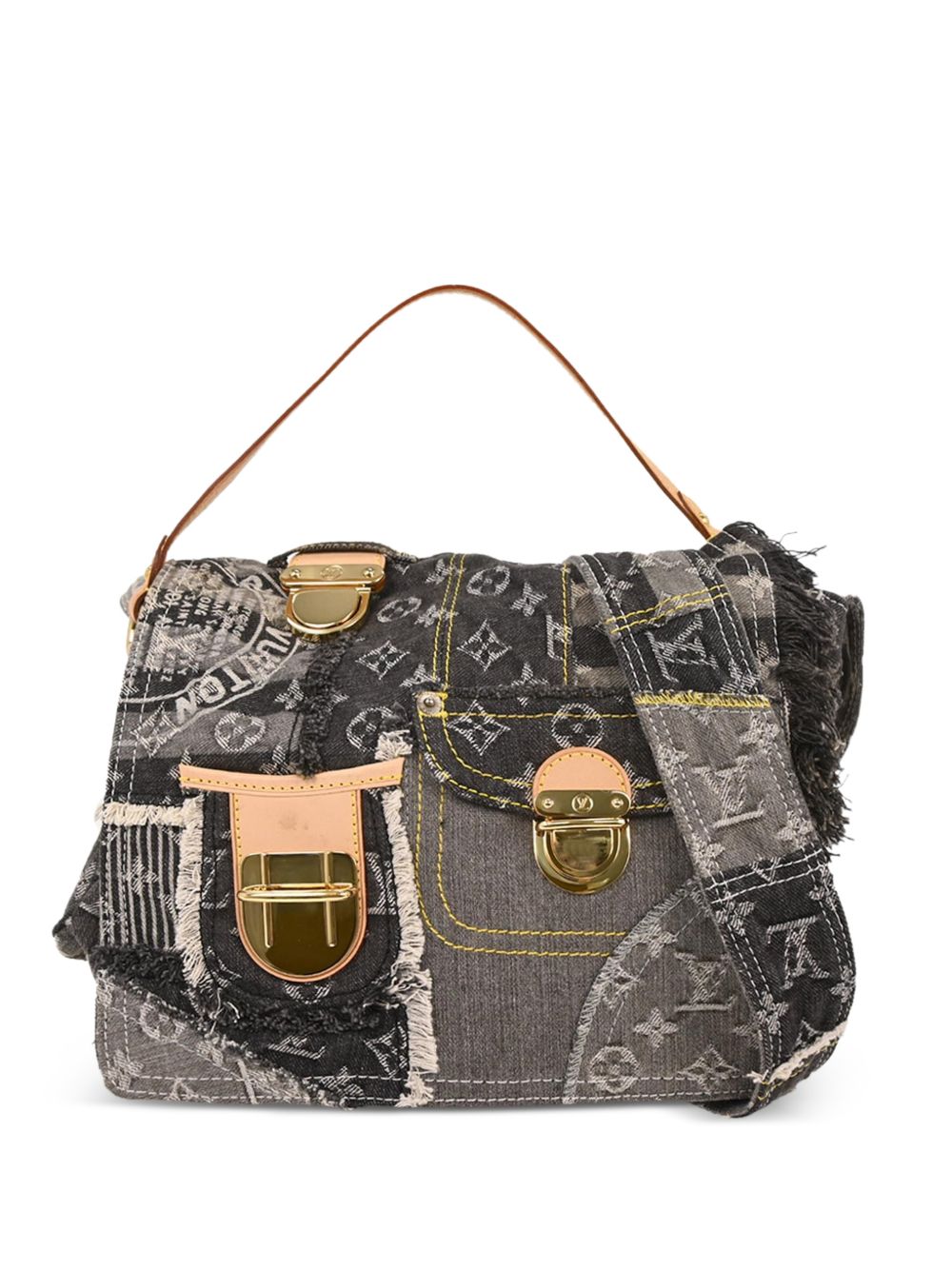 Louis Vuitton 2007 Postie Monogram patchwork two-way tote bag