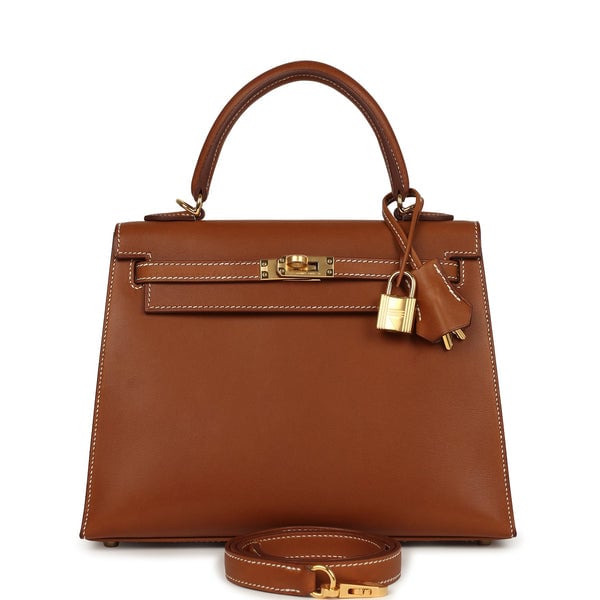 Hermes Hermes Kelly Sellier 25 Fauve Barenia Gold Hardware