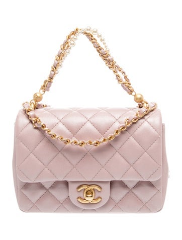 2024 Pearl Twist Mini Square Flap Bag