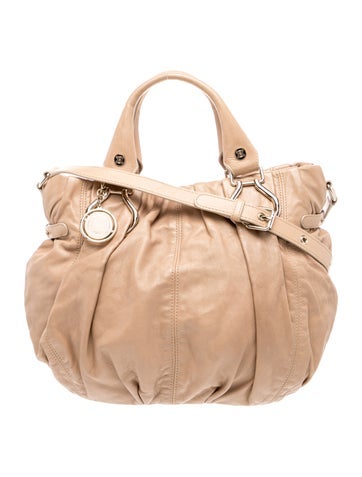 Leather Top Handle Bag Small