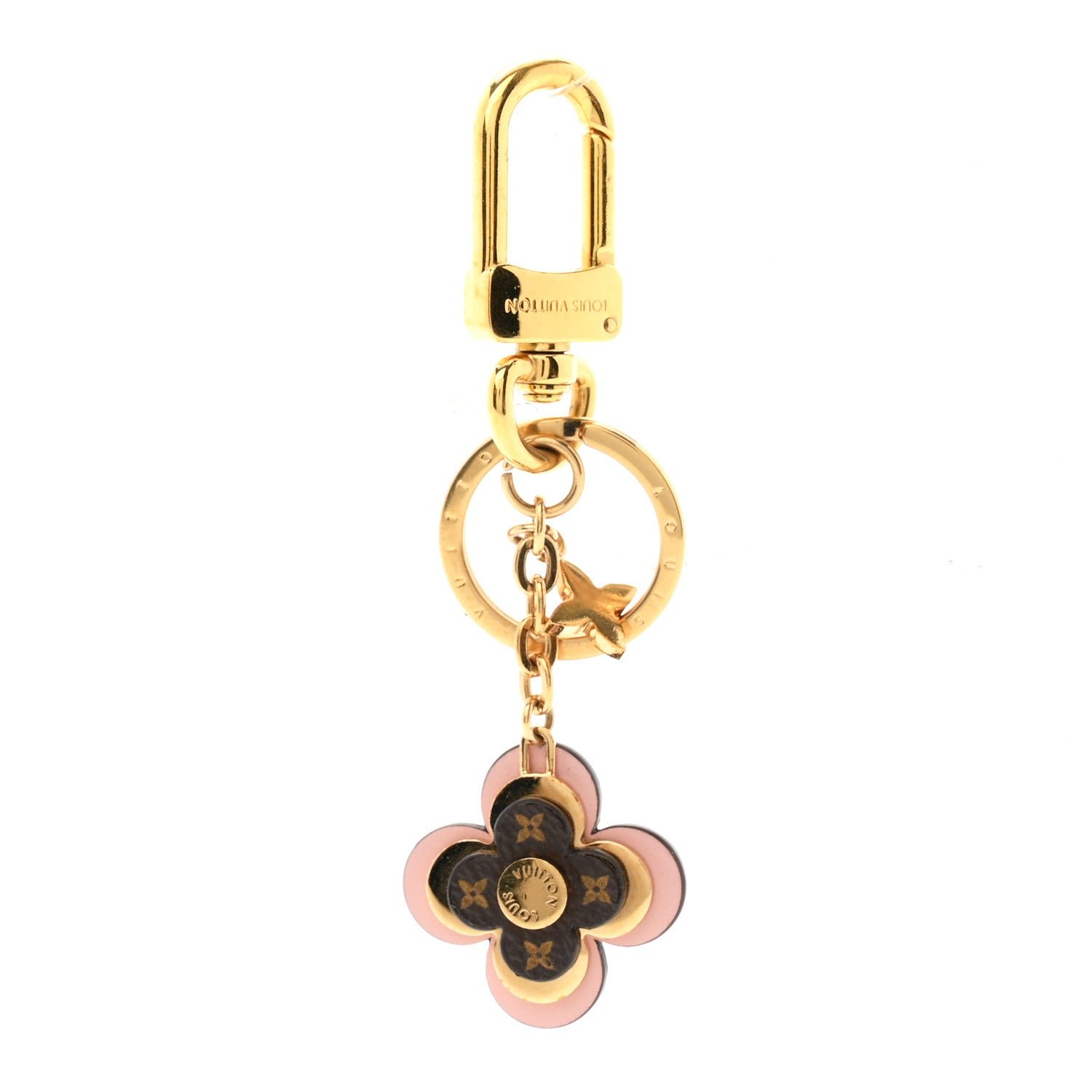 Louis Vuitton Monogram Blooming Flowers BB Bag Charm Key Holder Pink
