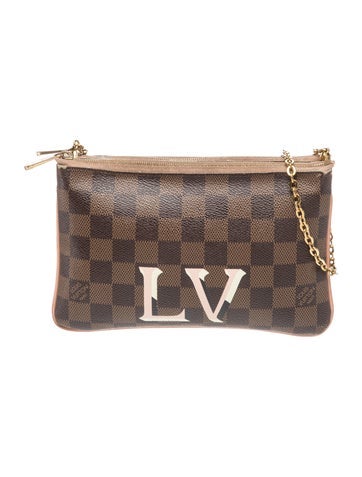Louis Vuitton Damier Ebene Double Zip Pochette