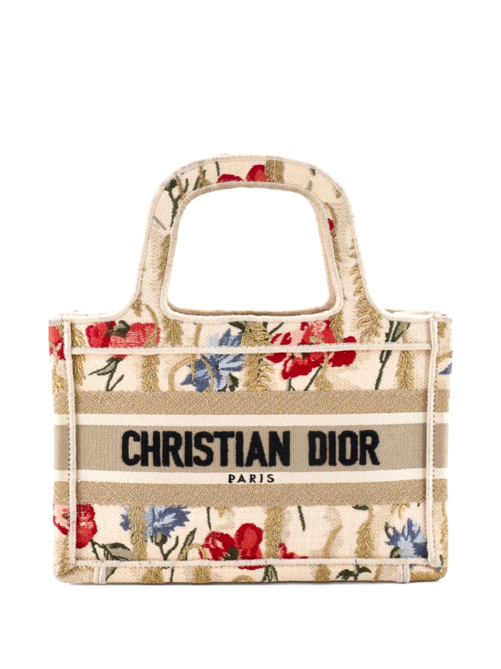 Book Embroidered Canvas Mini tote bag