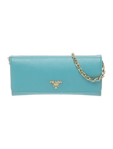 Saffiano Leather Wallet on Chain
