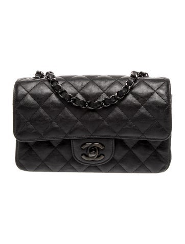 Classic So Black Rectangular Mini Flap Bag