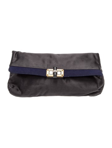 Lanvin Satin Clutch Medium