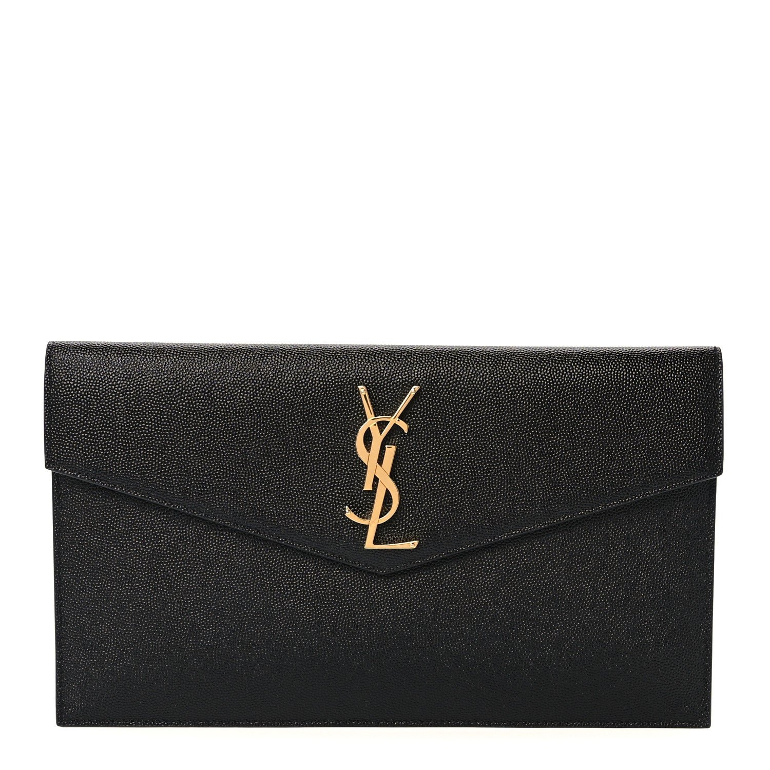 Saint Laurent Grain De Poudre Uptown Pouch Black