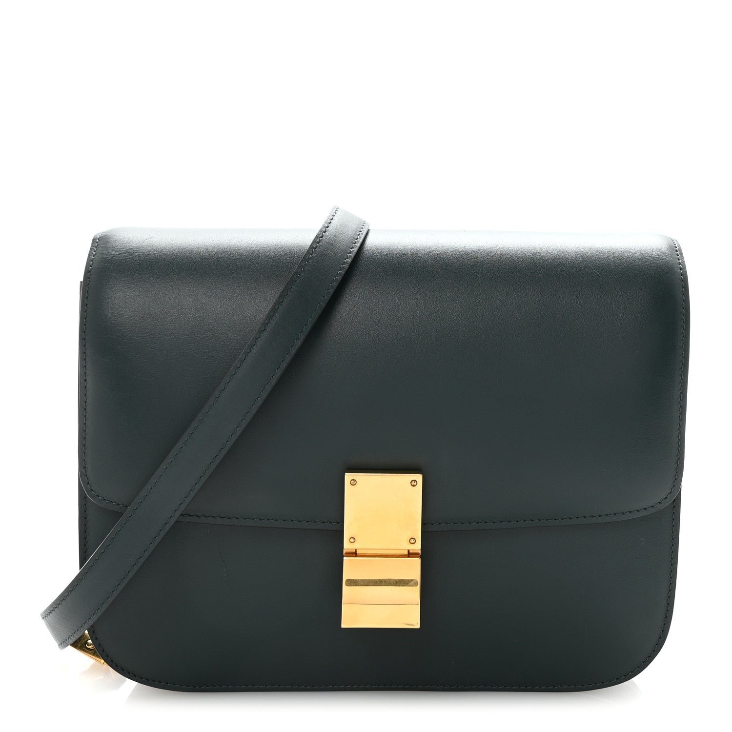 Celine Box Calfskin Medium Classic Box Flap Bag Amazone