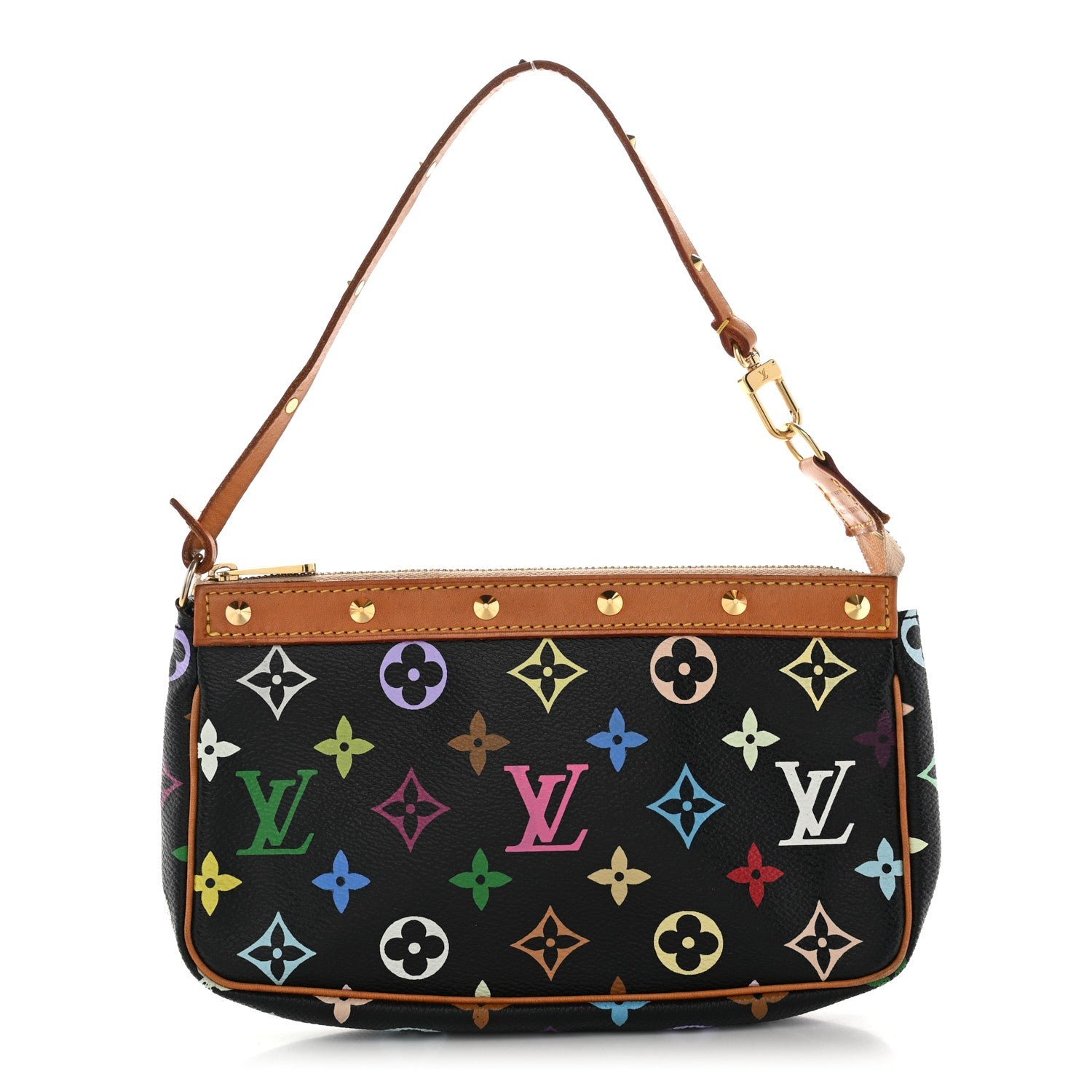 Louis Vuitton Monogram Multicolor Pochette Accessories Black
