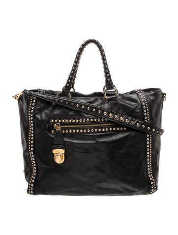 Vitello Daino Leather Top Handle Bag