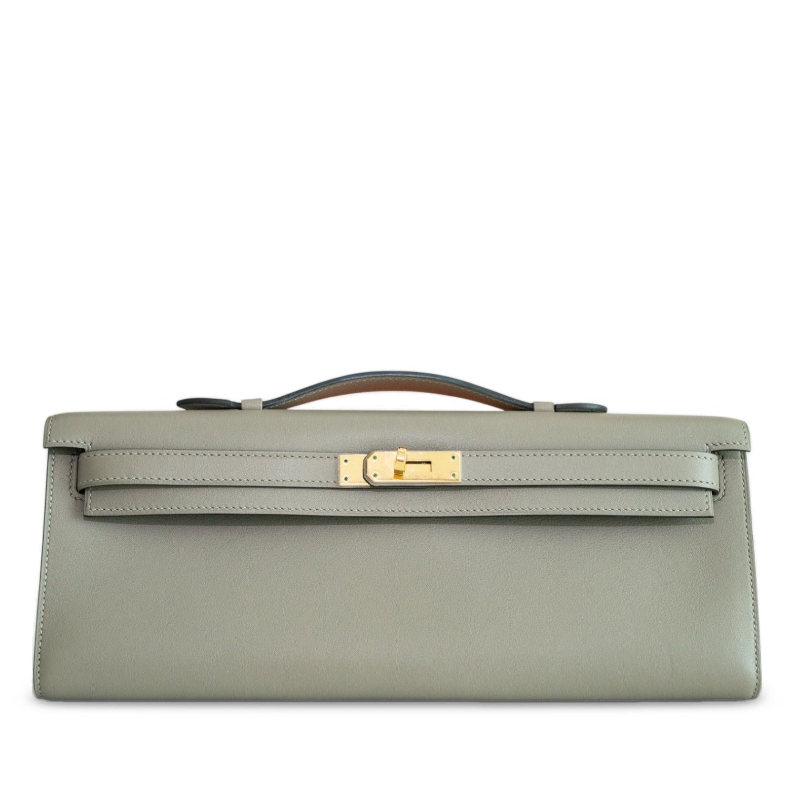 Hermès Kelly Cut Gris Asphalte Swift Gold Hardware