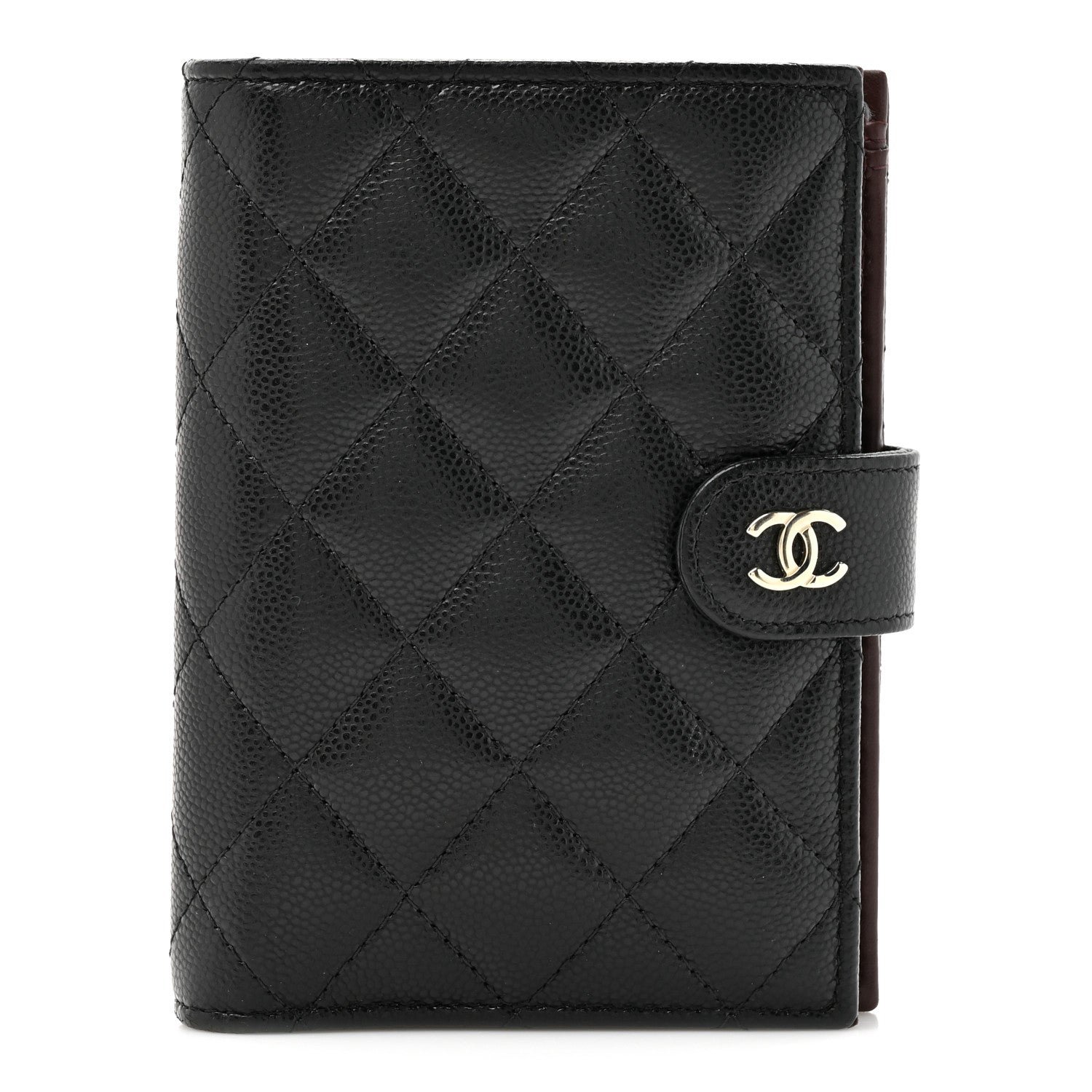 Chanel Caviar Quilted Passport Holder Black