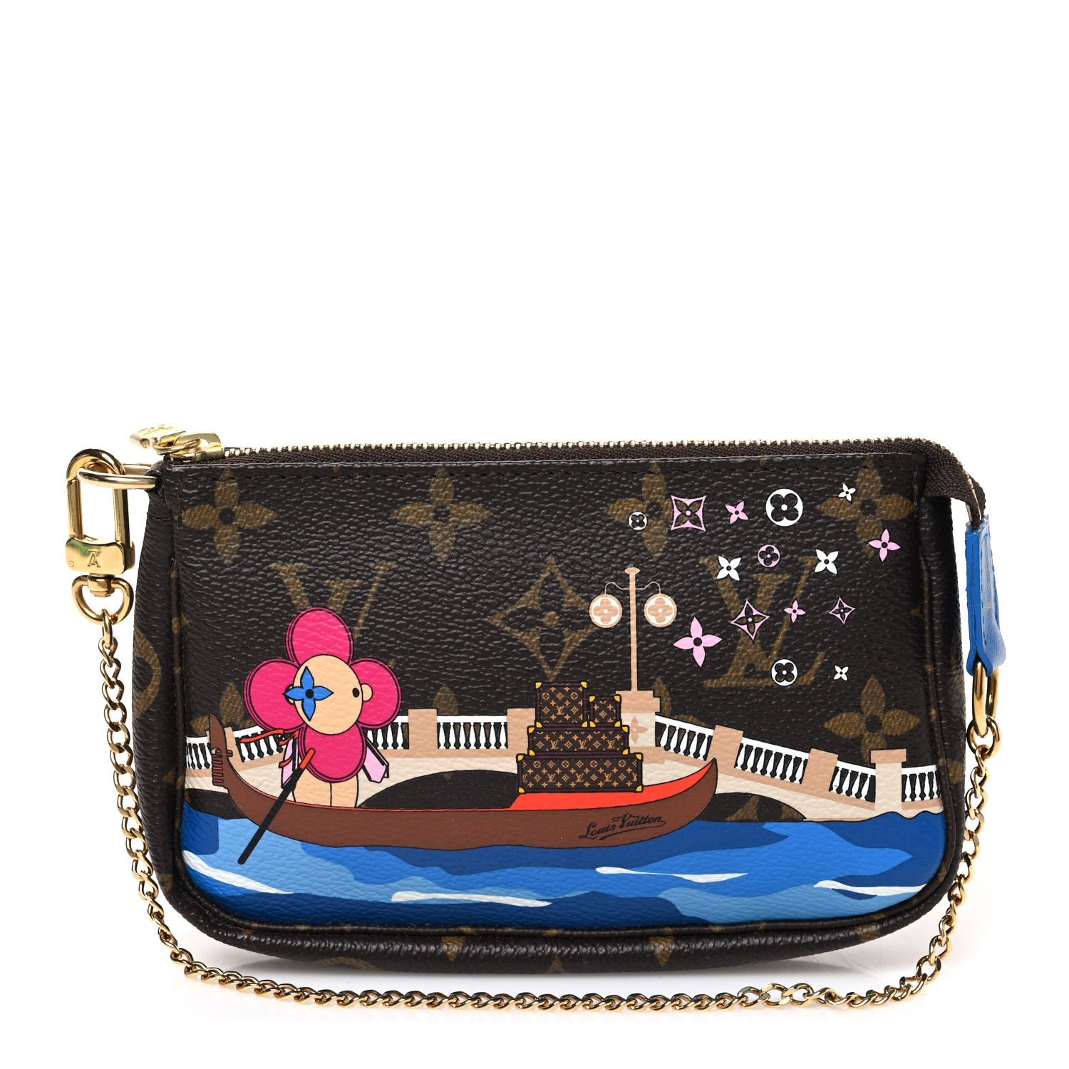 Louis Vuitton Monogram 2019 Christmas Animation Mini Venice Pochette Accessories Blue