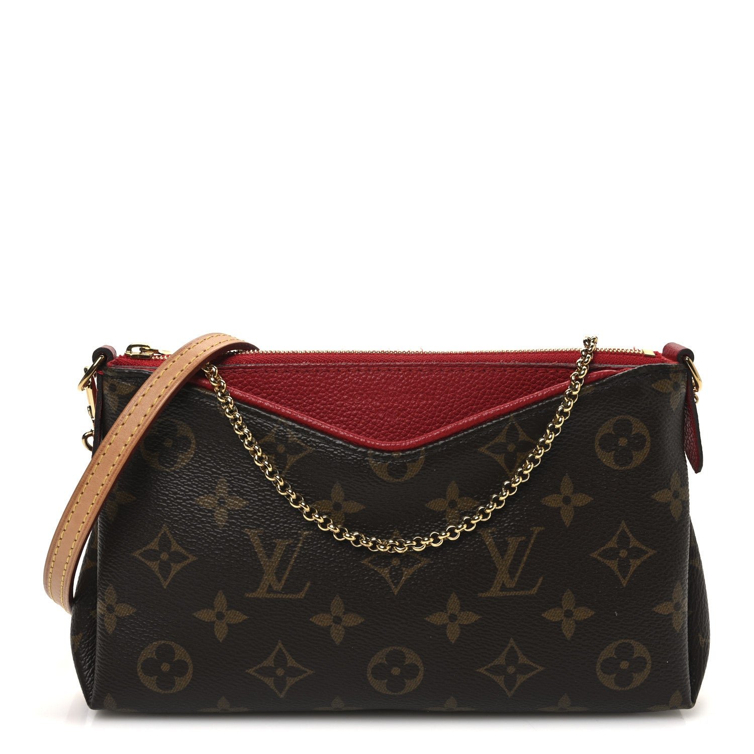 Louis Vuitton Monogram Pallas Clutch Cherry