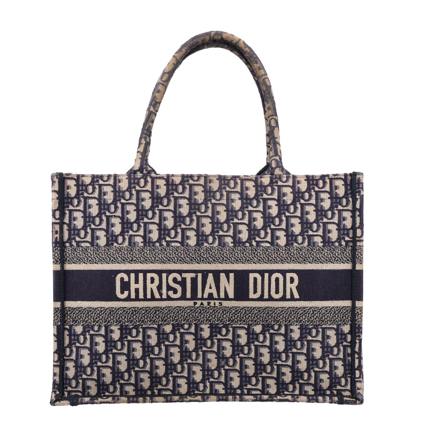 Dior Christian Dior Oblique Medium Book Tote Blue Multicolor