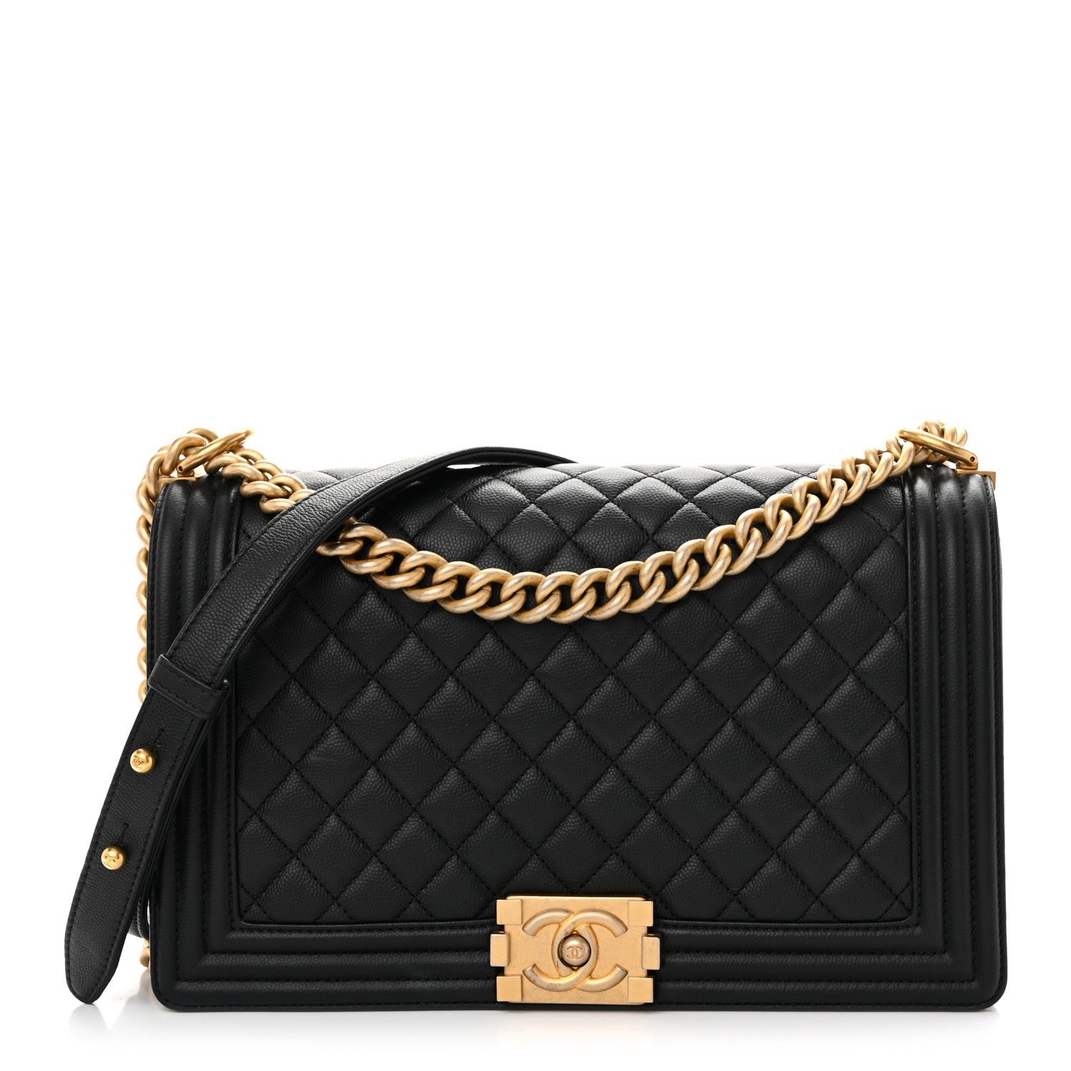 Chanel Caviar Quilted New Medium Boy Flap Black