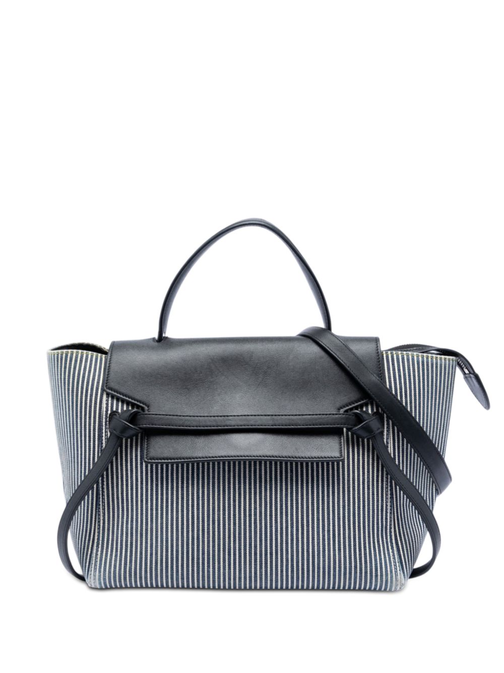 2017 Mini Striped Canvas and Leather Belt Bag satchel