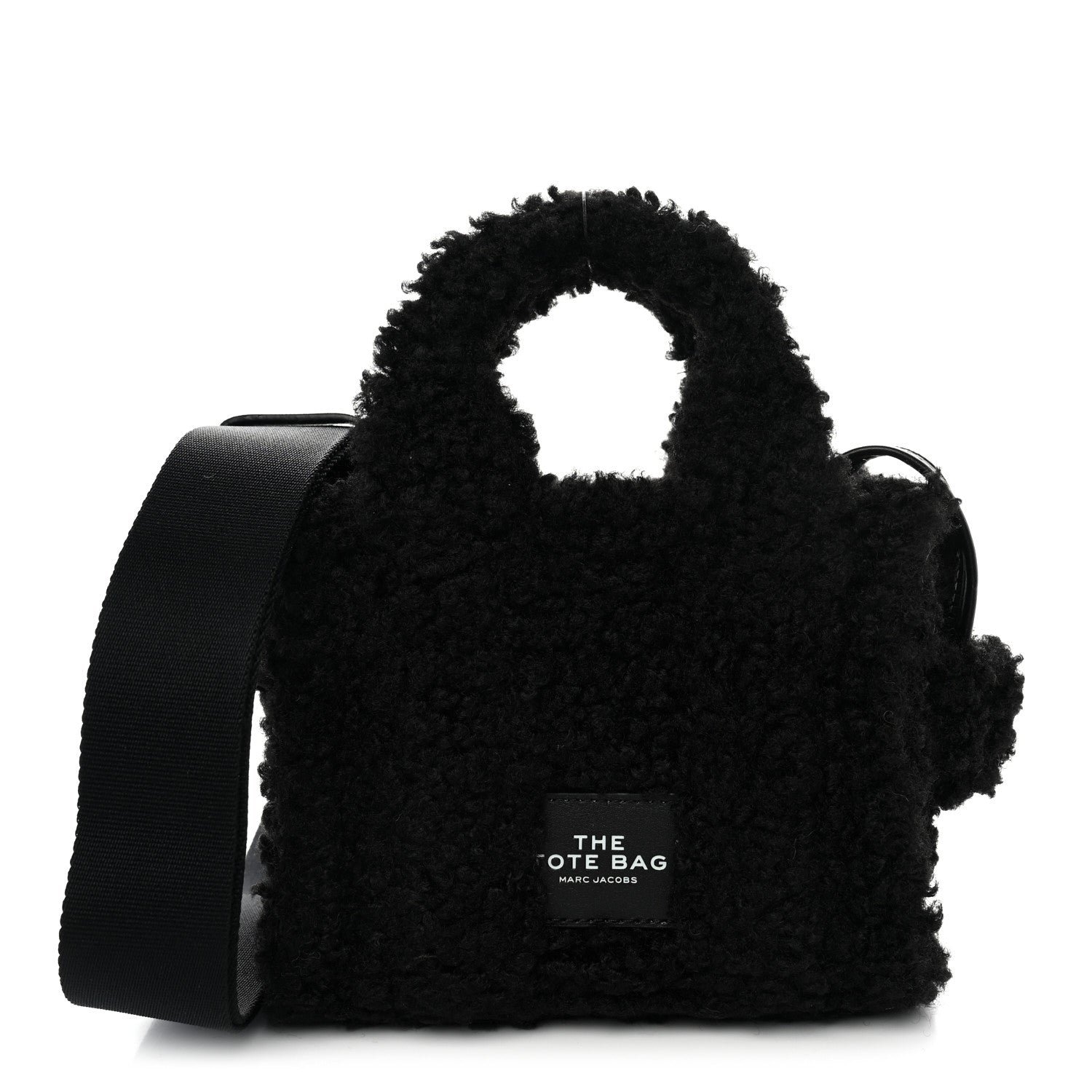 Marc Jacobs Polyester Cotton Mini The Teddy Traveler Tote Bag Black