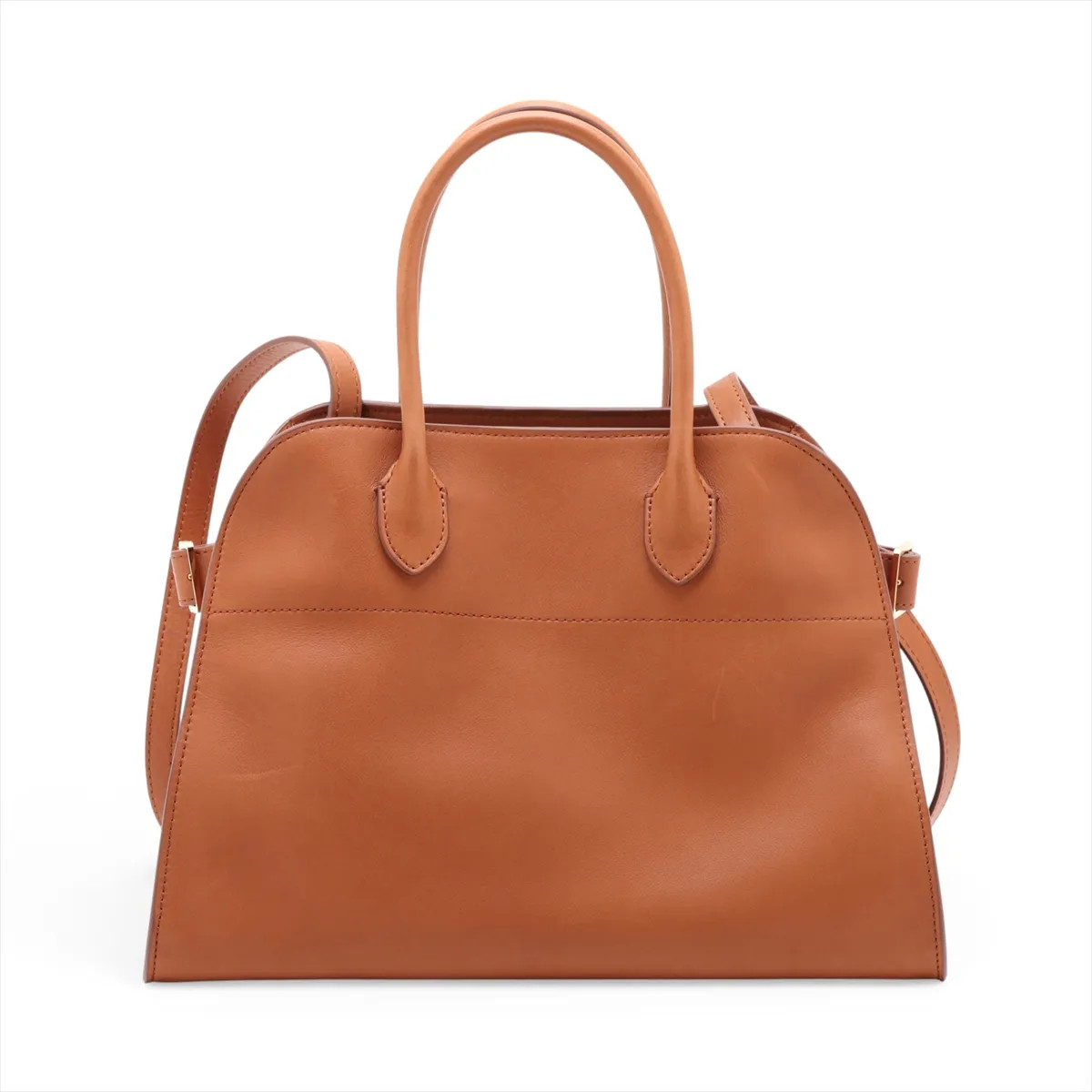 The Row Soft Margo 12 Leather 2 Way Handbag Brown